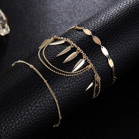 **FENELLA* 3-Pc Gold Chain Fashion Bracelet Set - Picture 6 of 10
